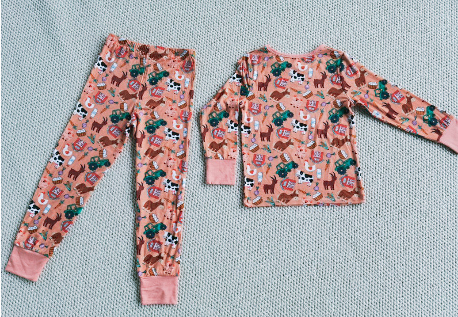 Georgie Has a Farm Two-piece Bamboo Pajamas PREORDER