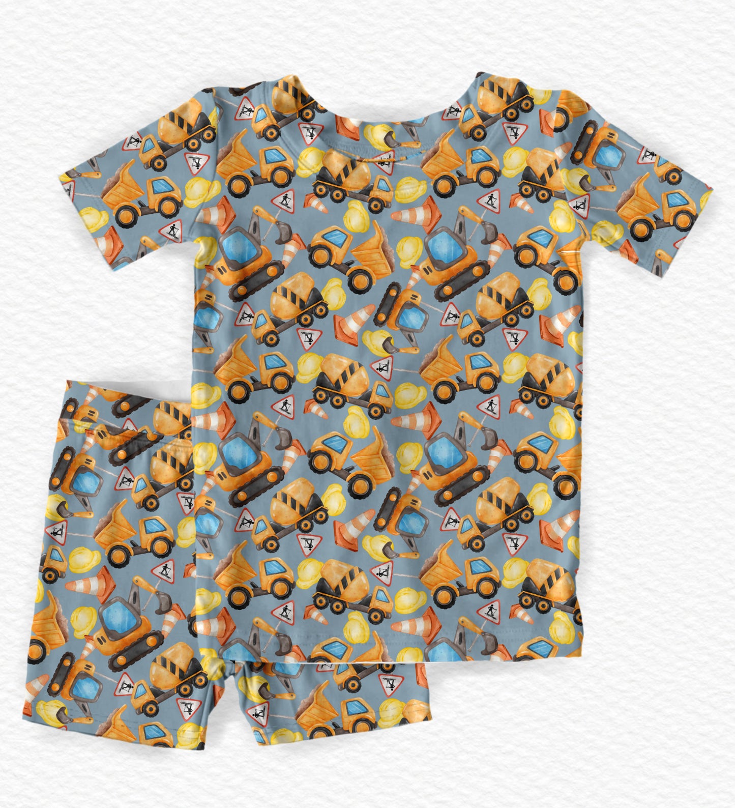 "Building Buddies" Bamboo Short Sleeve Shorts Set