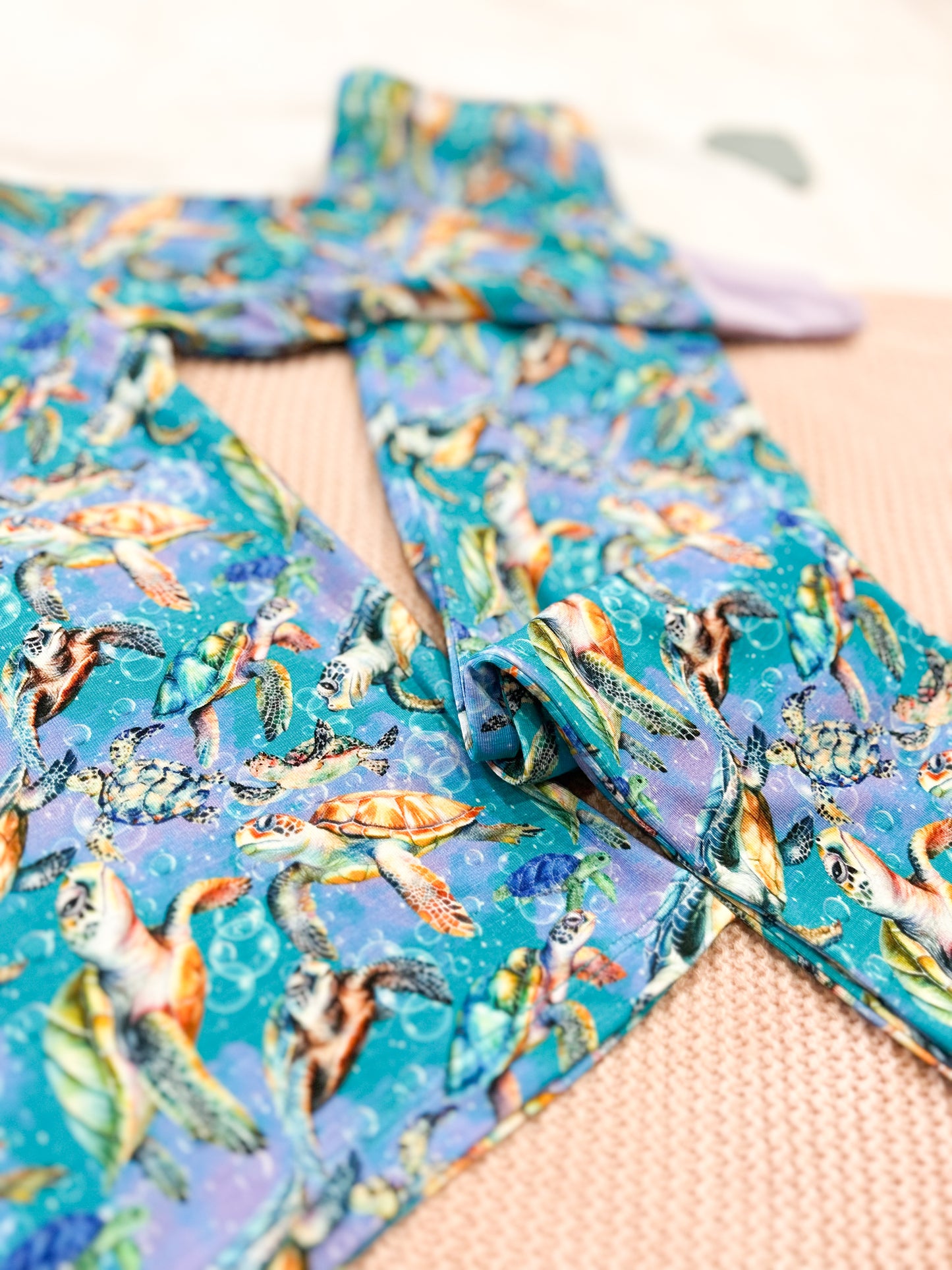 “Turtles” Two Piece Bamboo Pajamas