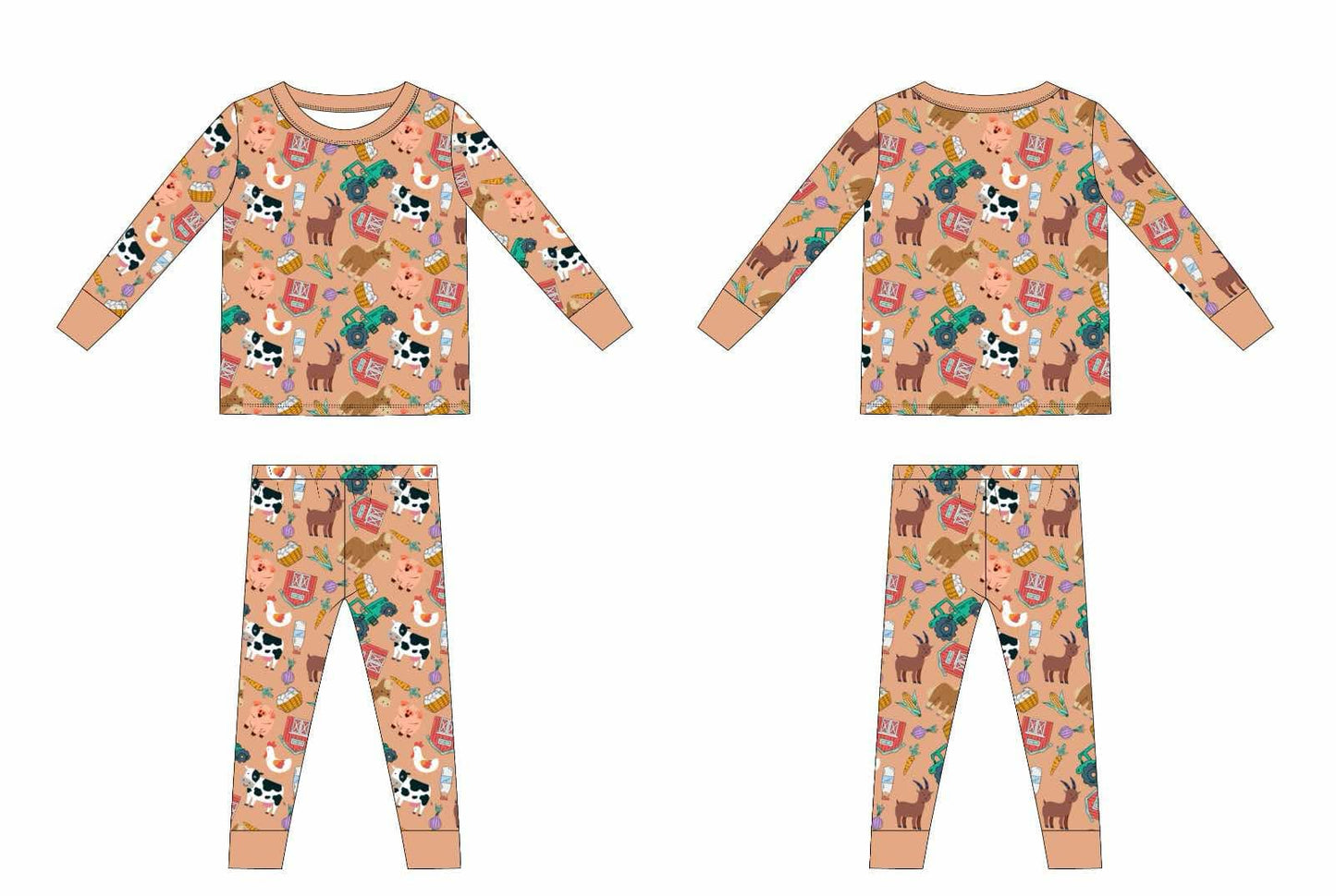 Georgie Has a Farm Two-piece Bamboo Pajamas PREORDER