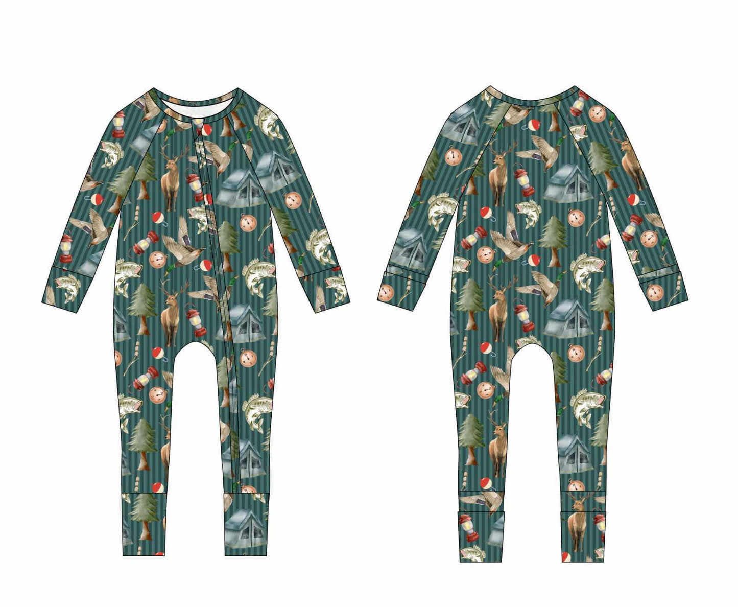 "Go Explore" Zip-up Bamboo Pajamas PREORDER